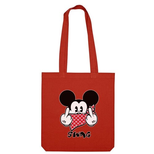 Сумка шоппер Us Basic, красный футболка zara mickey mouse белый