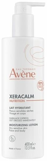 Молочко для сухой чувствительной кожи лица и тела питательное легкое Nutrition Xeracalm Avene/Авен фл. 400мл