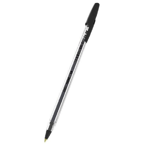 ручка шариковая deli arrow eq01120 прозрачный черный d 1мм черные чернила Ручка шариковая Deli Think EQ4-BK черный d=1мм черные чернила