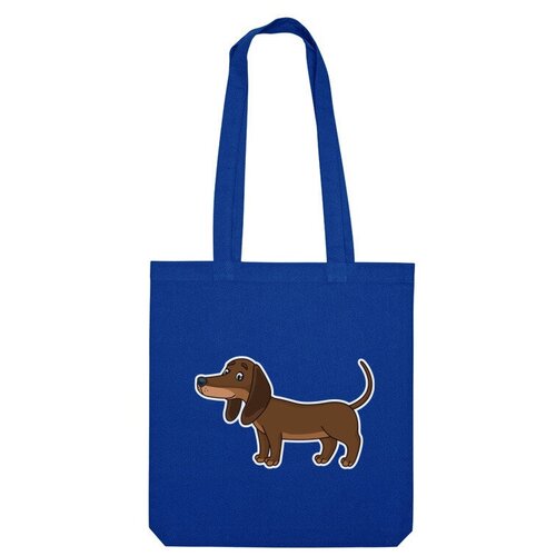 Сумка шоппер Us Basic, синий мужская футболка мультяшная такса собака l черный
