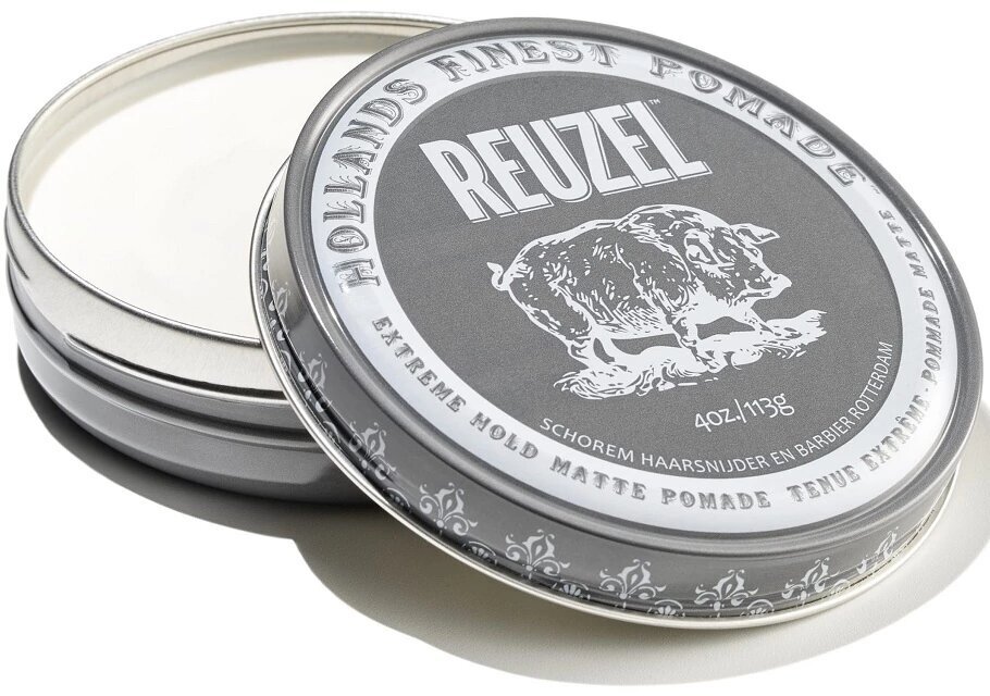 Reuzel Матовая помада экстрасильной фиксации (серая банка) Extreme Hold Matte Pomade 113 гр