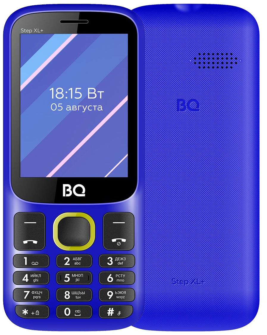 Телефон BQ 2820 Step XL+, сине-желтый