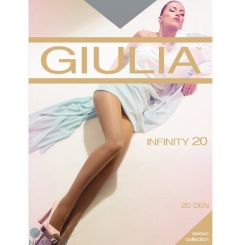 Колготки Giulia Infinity, 20 den, размер 3/M, коричневый, бесцветный колготки giulia infinity 20 den размер 3 m серый бежевый