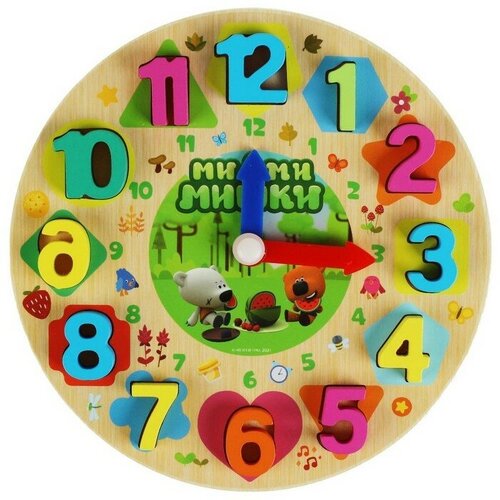 Буратино Игрушка деревянная «Часы-вкладыши. Ми-ми-мишки» деревянные игрушки буратино ми ми мишки часы вкладыши