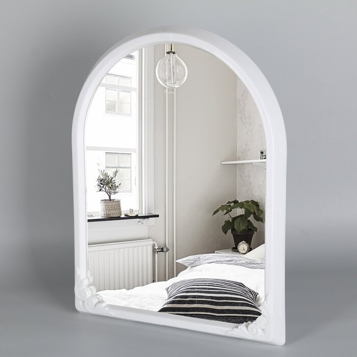 Зеркало для ванной спальни прихожей , настенное "Альтернатива", 49,5 см х 39 см, интерьерное цвет белый