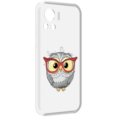 Чехол MyPads сова-в-красных-очках для Motorola Edge 30 Ultra задняя-панель-накладка-бампер