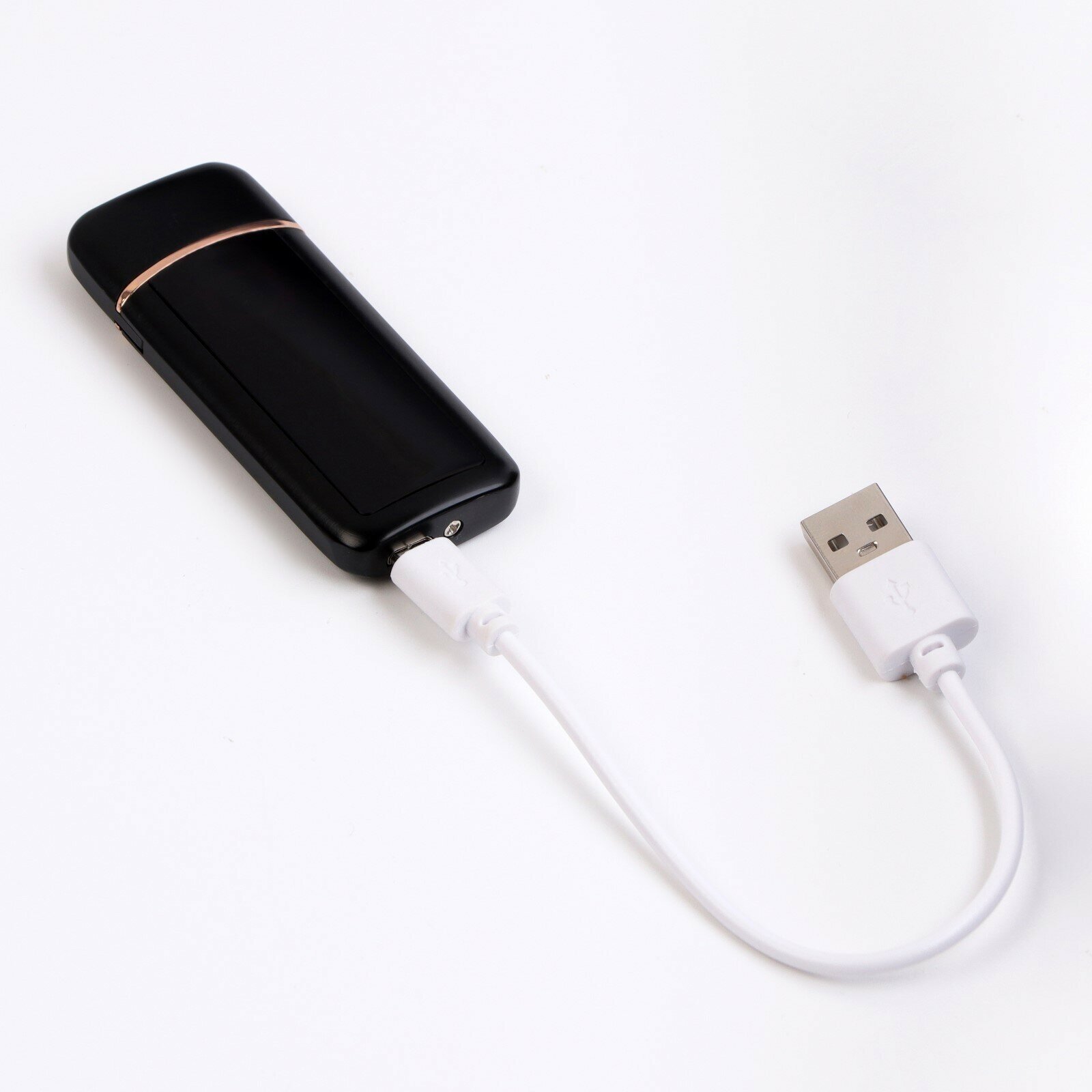 Зажигалка электронная "100% Мужик", USB, спираль, 3 х 7.3 см, черная - фотография № 5