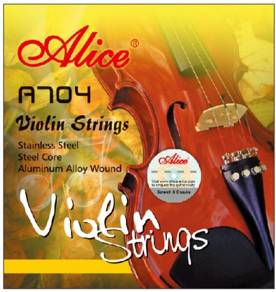 Alice A704 Струны для скрипки, обмотка из никеля с серебрянным покрытием
