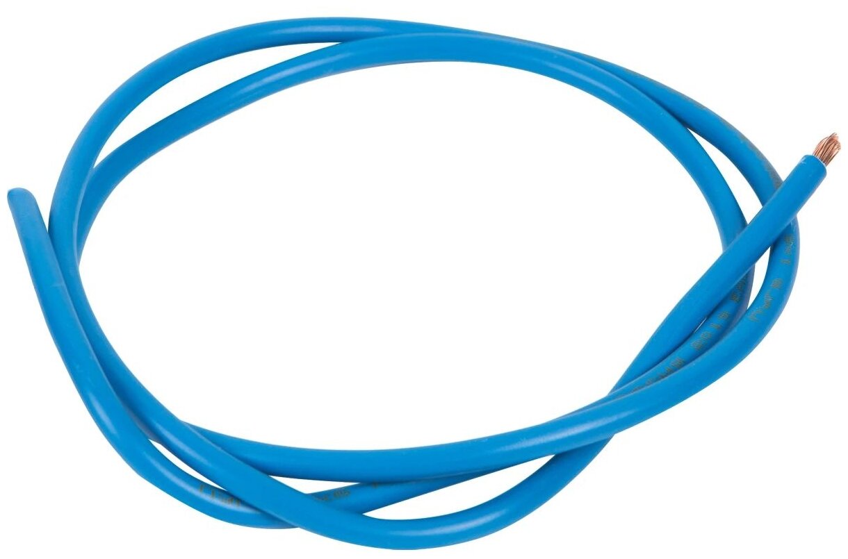 Провод многопроволочный ПУГВ ПВ3 1х4 синий / голубой ( смотка 5м ) - фотография № 2
