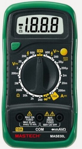 Изображение товара Портативный мультиметр Mastech MAS830L