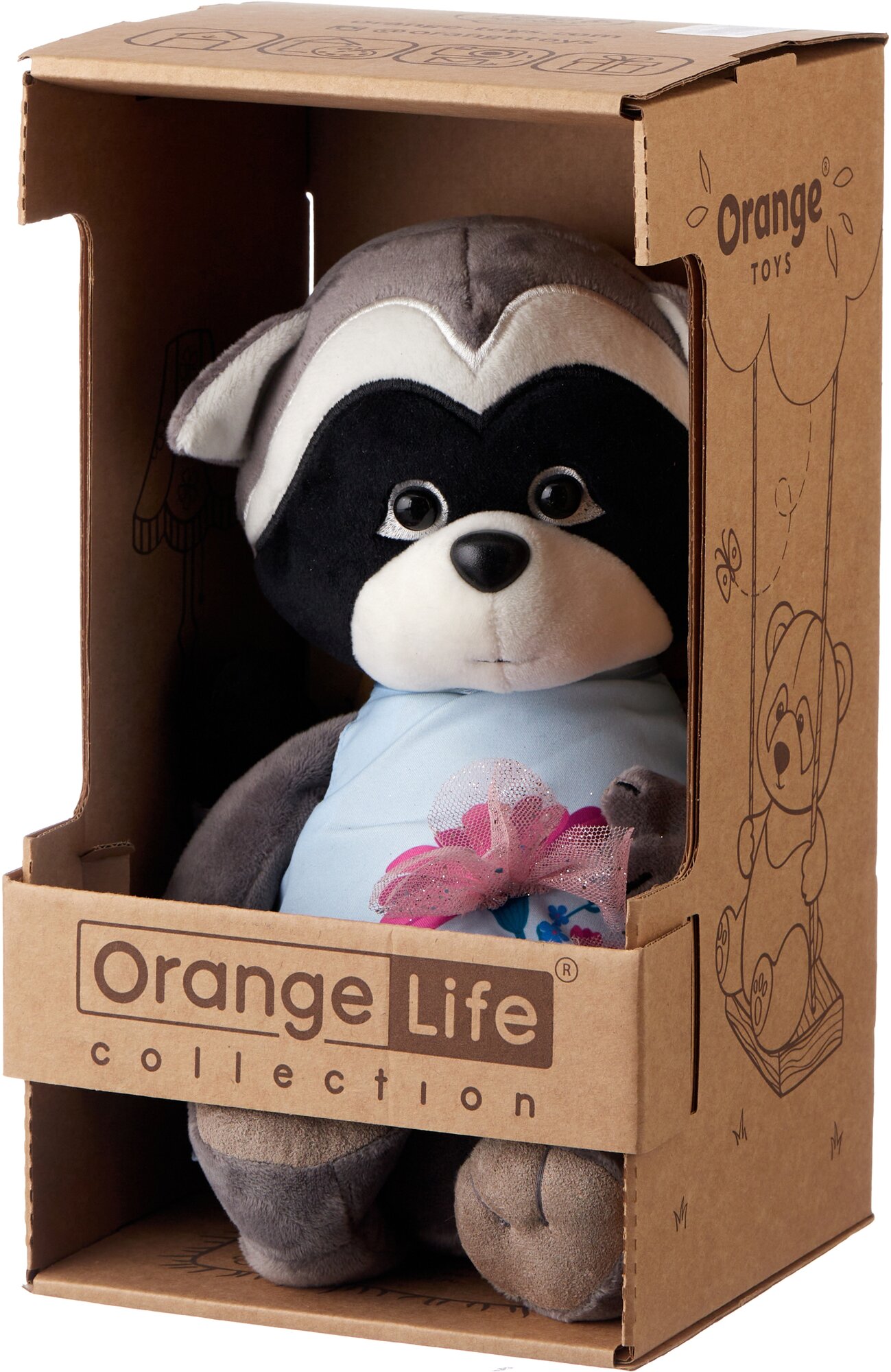 Orange Мягкая игрушка Life "Енотик Дэйзи: Цветок", 25 см Orange Toys - фото №3