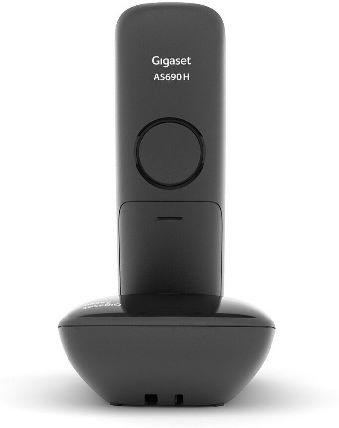 Радиотелефон DECT с автоответчиком и двумя трубками Gigaset AS690A DUO RUS Black