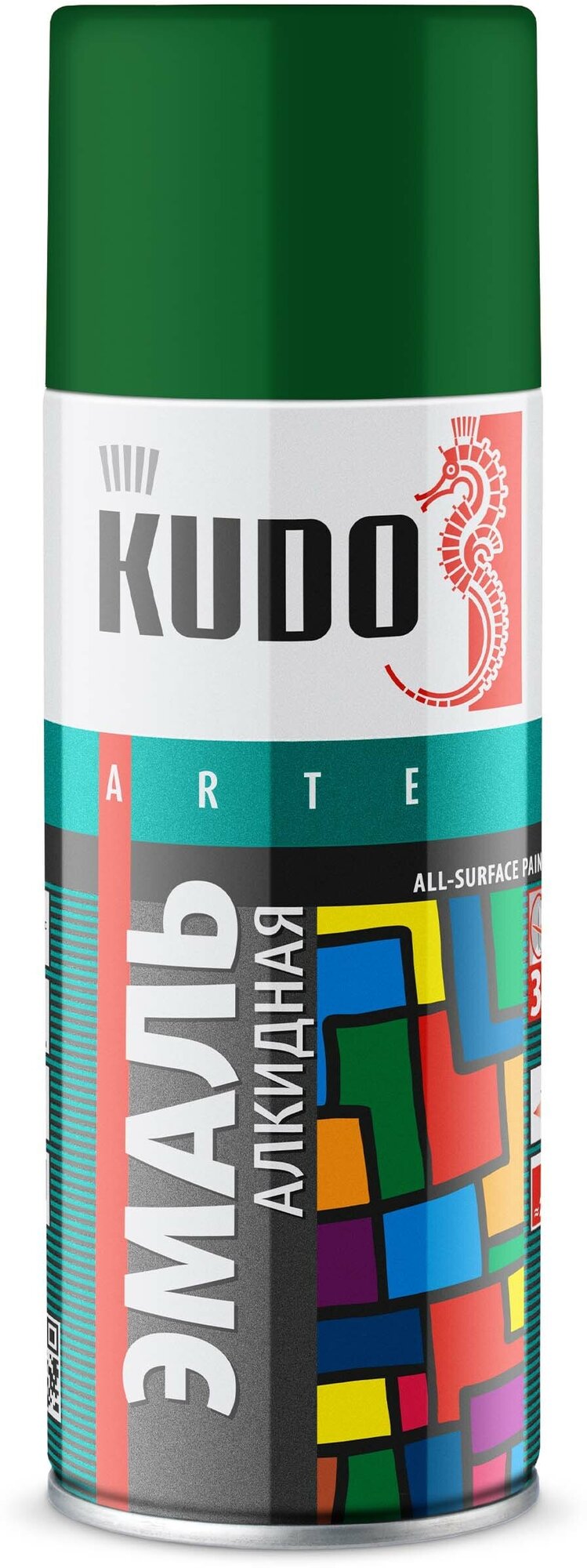 Краска "KUDO" зеленая (520 мл) (аэрозоль), KU-10081 - фотография № 7