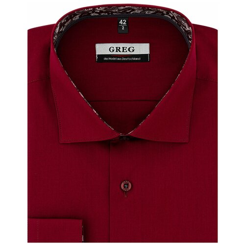 фото Рубашка greg, размер 174-184/39, бордовый