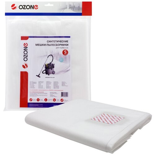 OZONE мешки синтетические для пылесоса KARCHER белый 5 шт 2386₽
