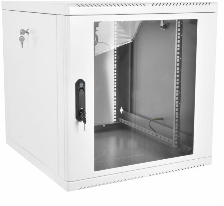 Шкаф коммутационный ЦМО (ШРН-М-9.500) настенный 9U 600x520мм пер. дв. стекл 50кг серый