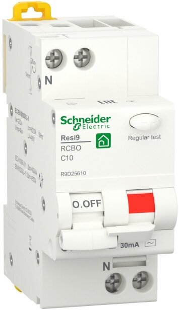   Systeme Electric (schneider Electric) SCHNEIDER ELECTRIC RESI9 1P+N  10 6000 30  AC, R9D25610