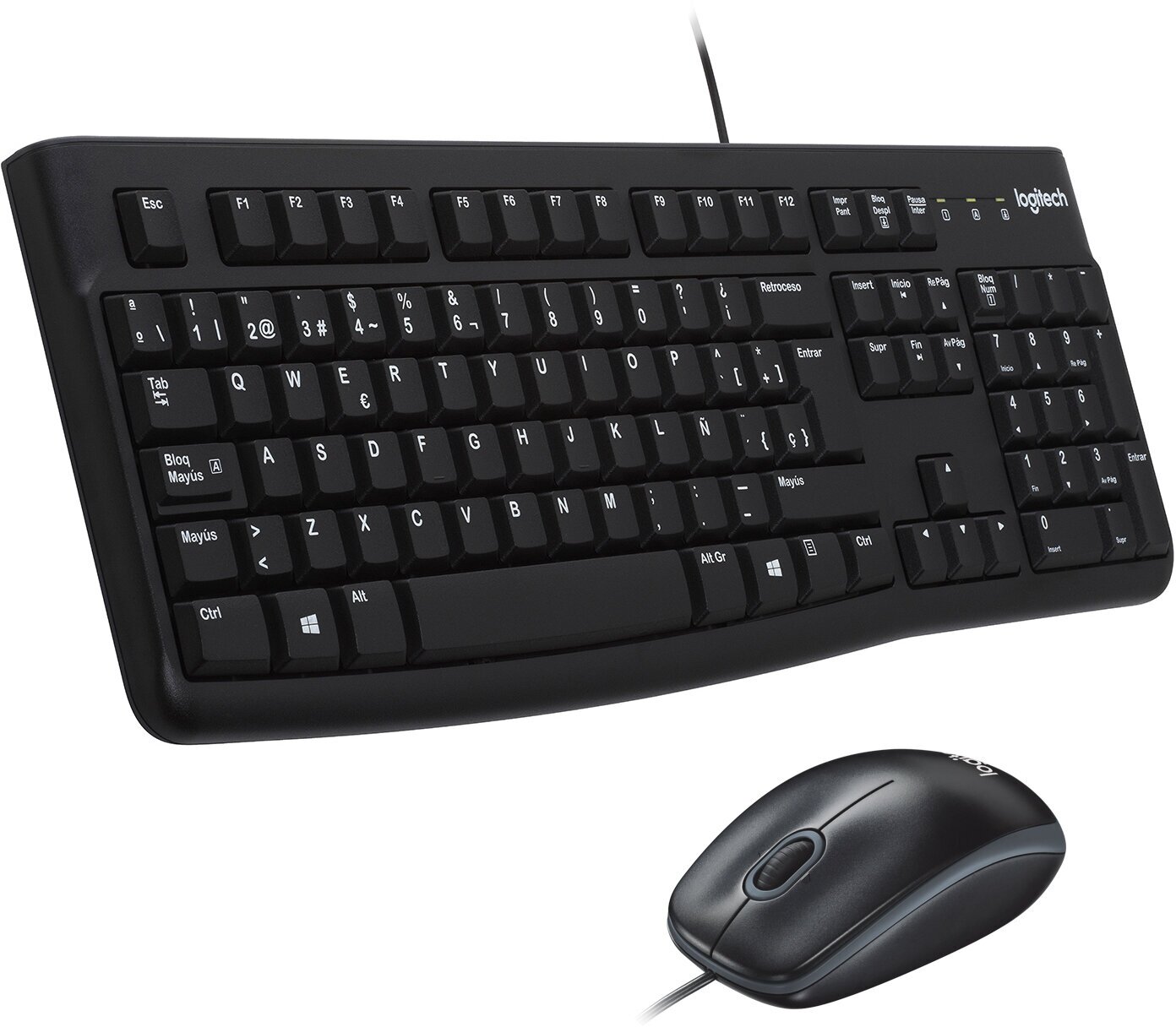 Клавиатура + мышь Logitech Desktop MK120, USB, черный (920-002589) Английская раскладка!