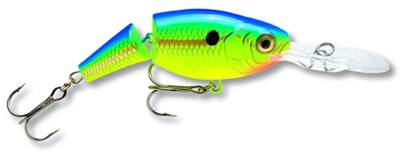 Воблер Rapala Jointed Shad Rap (70 мм, 13 гр, до 4.5 м, суспендер) JSR07-PRT