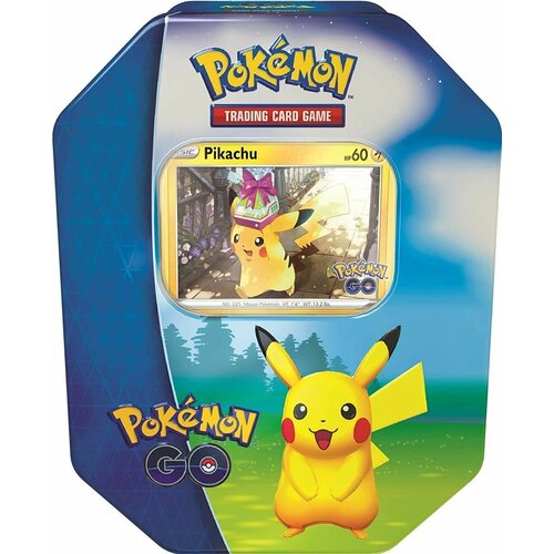Настольная игра Pokemon TCG - Pokemon GO Tin - Pikachu на английском языке альбом для карт pokemon 240 шт книга карта charizard связывающий защитный блокнот пикачу брошюра бриллиантовая папка детские подарочные игрушки