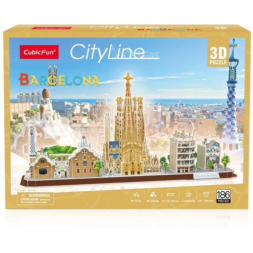 3D пазл Барселона City Line пазл citypuzzles париж развивающие настольные игры для детей и взрослых пазлы головоломки города из дерева