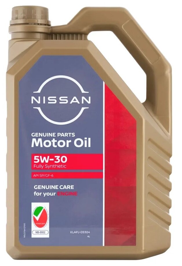 Синтетическое моторное масло Nissan Motor Oil 5W-30 4 л