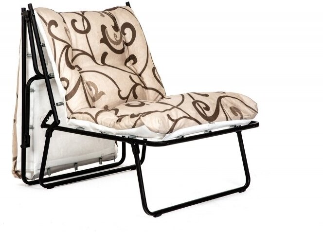 Раскладушка кресло-кровать OLSA Лира 195х65х39.5 см, нагрузка до 120 кг, матрас в комплекте