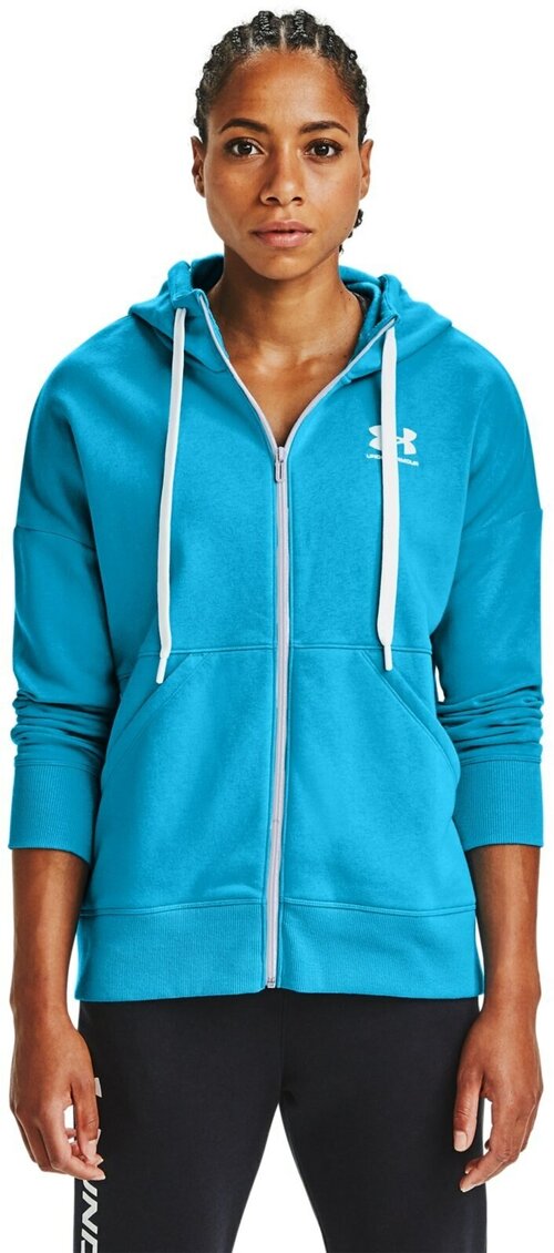 Толстовка Under Armour Rival Fleece Full Zip Hoodie, размер XS, синий