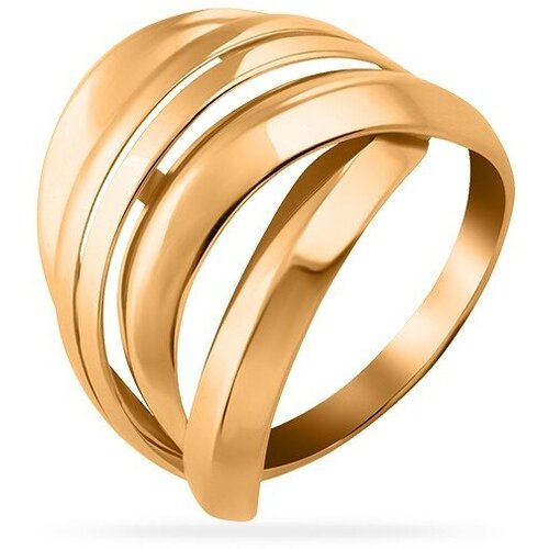 кольцо санис кольцо декоративное из золота Кольцо SANIS, красное золото, 585 проба, размер 18, красный, золотой