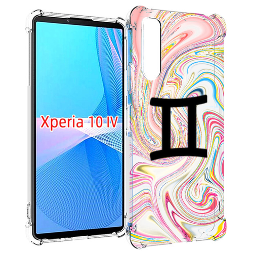 Чехол MyPads знак зодиака близнецы 2 для Sony Xperia 10 IV (10-4) задняя-панель-накладка-бампер