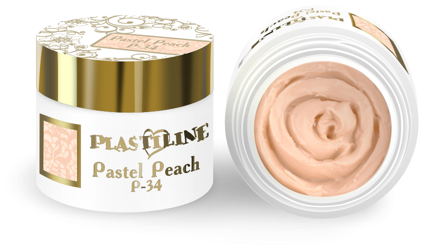 Гель-пластилин для лепки на ногтях, гель для дизайна, цвет персиковый P-34 Pastel Peach, 5 мл.