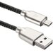 USB кабель ACD-Allure MicroUSB ~ USB-A Кожа, 1м, черный (ACD-U926-M1B)