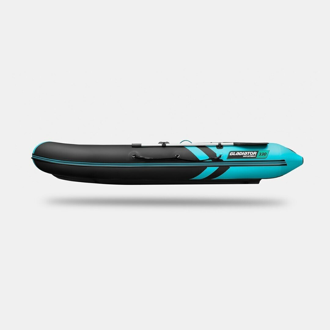 Надувная лодка GLADIATOR E330S черно-бирюзовый