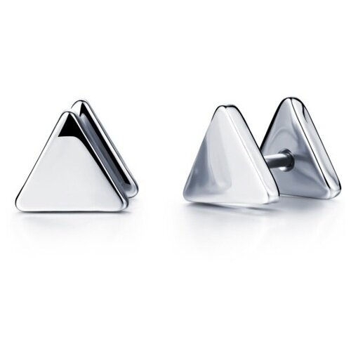 Серьги треугольники из стали. SE-186ST