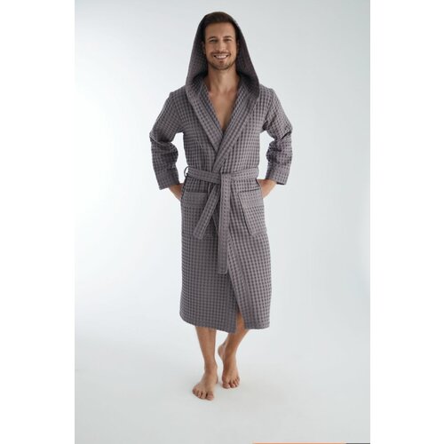 Халат Nusa, банный халат, размер M, серый