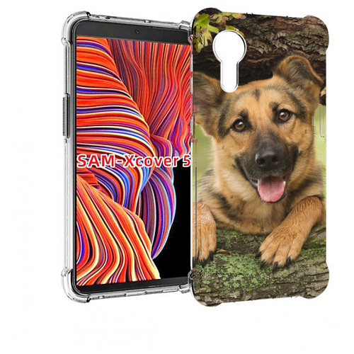 Чехол MyPads Собака-на-дереве для Samsung Galaxy Xcover 5 задняя-панель-накладка-бампер чехол mypads собака с книжками для samsung galaxy xcover 5 задняя панель накладка бампер