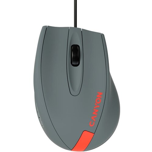 Wired Optical Mouse with 3 keys, DPI 1000 With 1.5M USB cable,Gray-Red,size 68*110*38mm,weight:0.072kg
