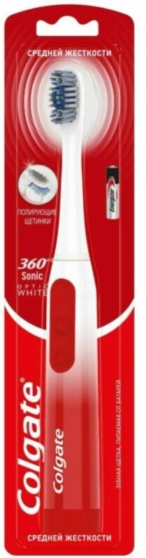 Набор из 3 штук Зубная щетка электрическая 360 Colgate Sonic Opiic White средняя