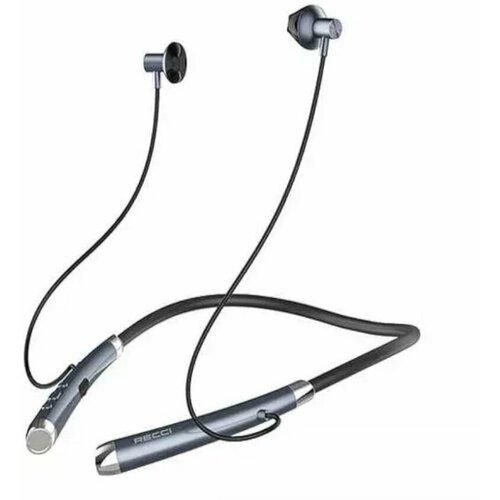 Наушники беспроводные с шейным ободком Recci REP-W26 Rexin - Черные 1750₽
