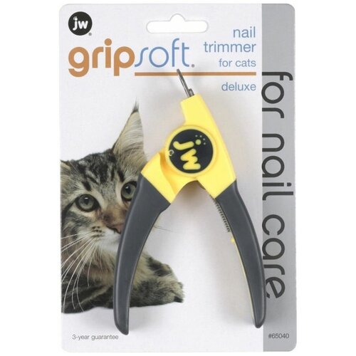 J.W. Когтерез-гильотина для кошек Grip Soft Deluxe Nail Trimmer Цвет: Желтый