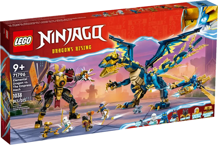 Конструктор LEGO Ninjago 71796 Элементальный Дракон против Робота-императрицы