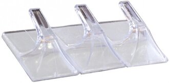 Крючки пластик на липкой ленте 5 см, прозрачные (3 шт, в уп,)