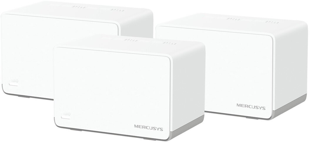 Бесшовный Mesh роутер Mercusys Halo H70X(3-pack) AX1800 10/100/1000BASE-TX компл: устройство/крепления/адаптер белый (упак:3шт)