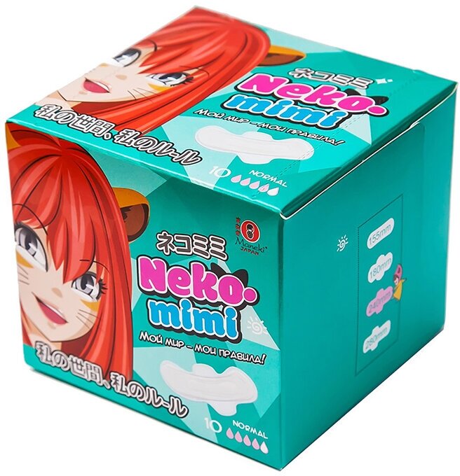 Maneki прокладки Neko-Mimi, 4 капли, 10 шт.