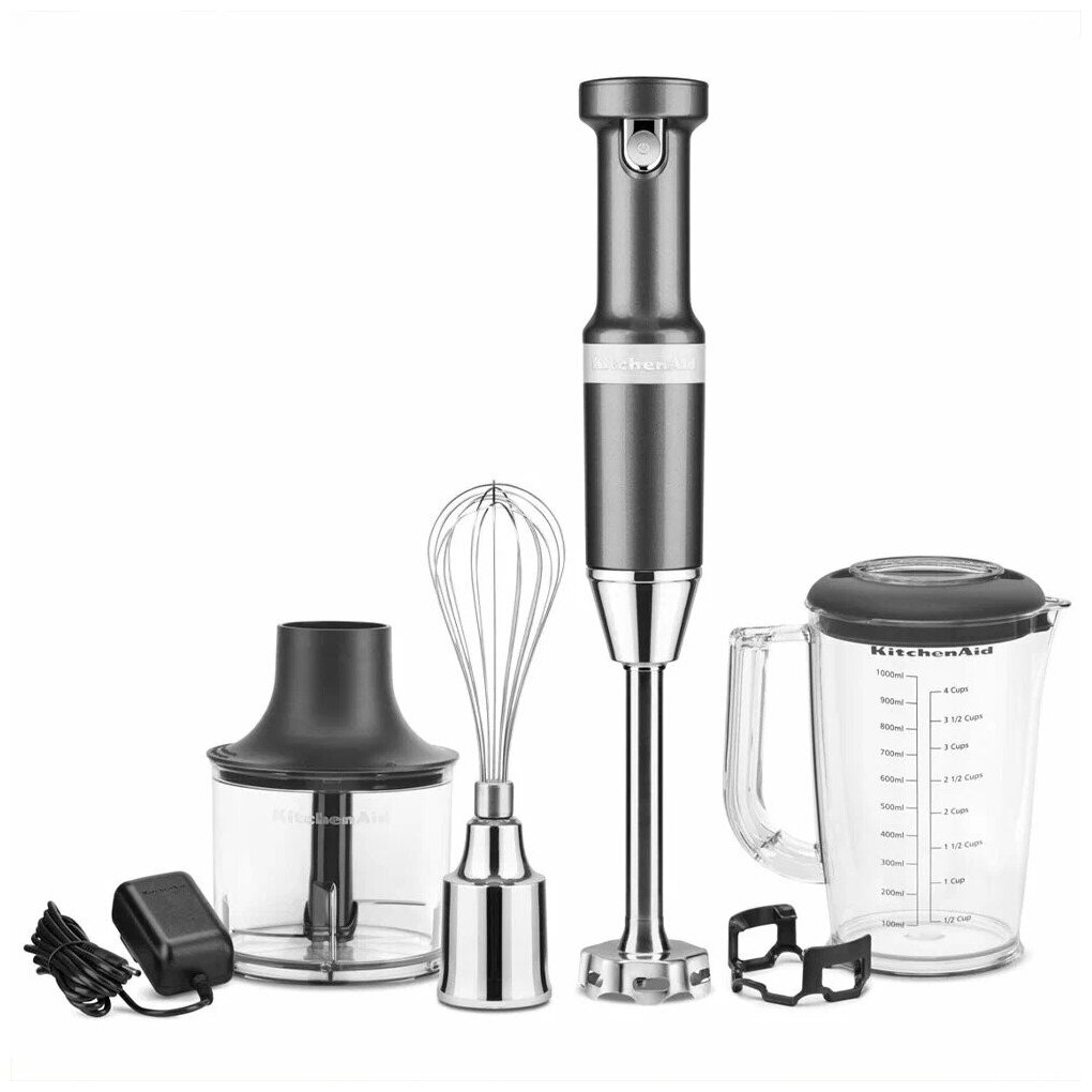 Беспроводной погружной блендер KitchenAid,серебряный медальон, 5KHBBV83EMS