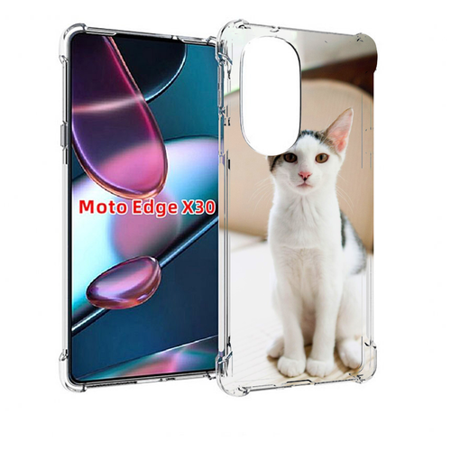 Чехол MyPads порода кошка эгейская для Motorola Moto Edge X30 задняя-панель-накладка-бампер