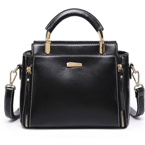 Сумка  мессенджер  классическая, экокожа, внутренний карман, регулируемый ремень, черный