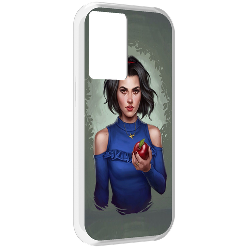 Чехол MyPads девушка-с-яблоком женский для OnePlus Nord N20 SE задняя-панель-накладка-бампер