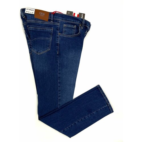 фото Джинсы crown, размер w32/l32, синий