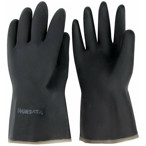 Перчатки защитные азрихим КЩС тип 1 латекс черные (размер L ,2)